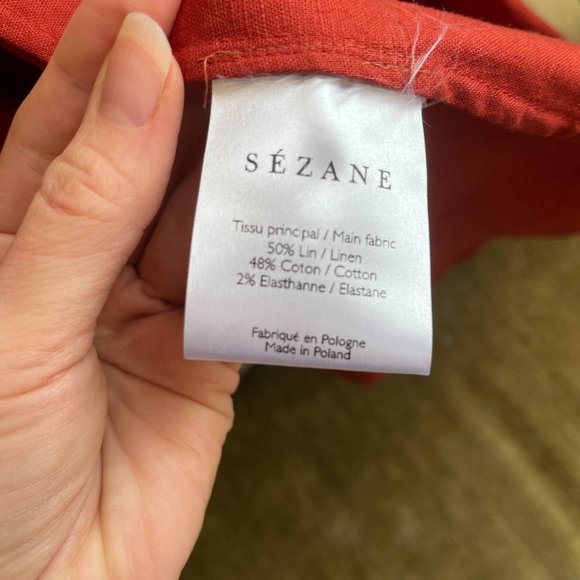 Sezane Rust Wrap Dress - Picture 5 of 13